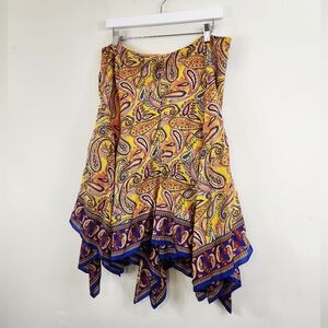 Lauren Ralph Lauren Silk Hankercheif Midi Skirt